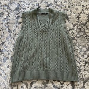 Soft Green Knit Sweater Vest from YELLOW